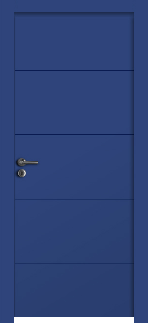 דלת נגד מים AquaDoor + Dream color ציר נסתר בצבע כחול